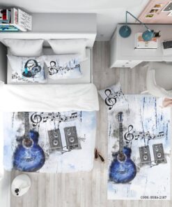 روتختی نوجوان 4 تکه طرح موزیک و گیتار مدل Music