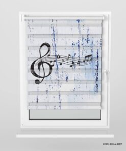 پرده زبرا اتاق نوجوان طرح موزیک و گیتار مدل Music