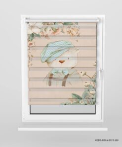 پرده زبرا اتاق کودک پسرانه طرح خرس مدل Mr Tedddy