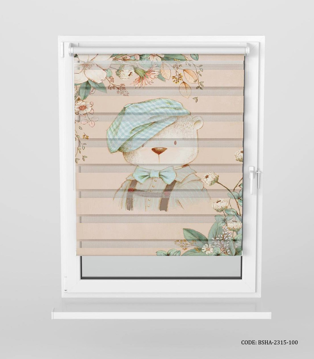 پرده زبرا اتاق کودک پسرانه طرح خرس مدل Mr Tedddy