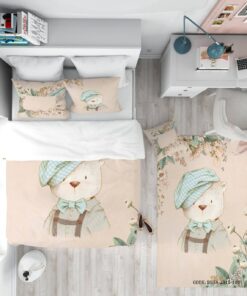 روتختی کودک پسرانه 4 تکه پسرانه طرح خرس مدل Mr Tedddy