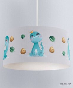 لوستر اتاق کودک دخترانه طرح دایناسور مدل Blue Dino