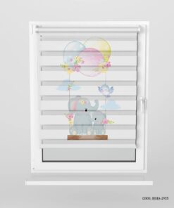 پرده زبرا اتاق کودک دخترانه طرح فیل مدل Cute Elephant