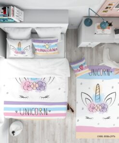 روتختی کودک 4 تکه دخترانه طرح فانتزی یونی کورنFancy Unicorn