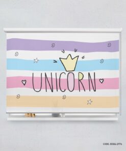 پرده شید اتاق کودک دخترانه طرح فانتزی یونی کورنFancy Unicorn