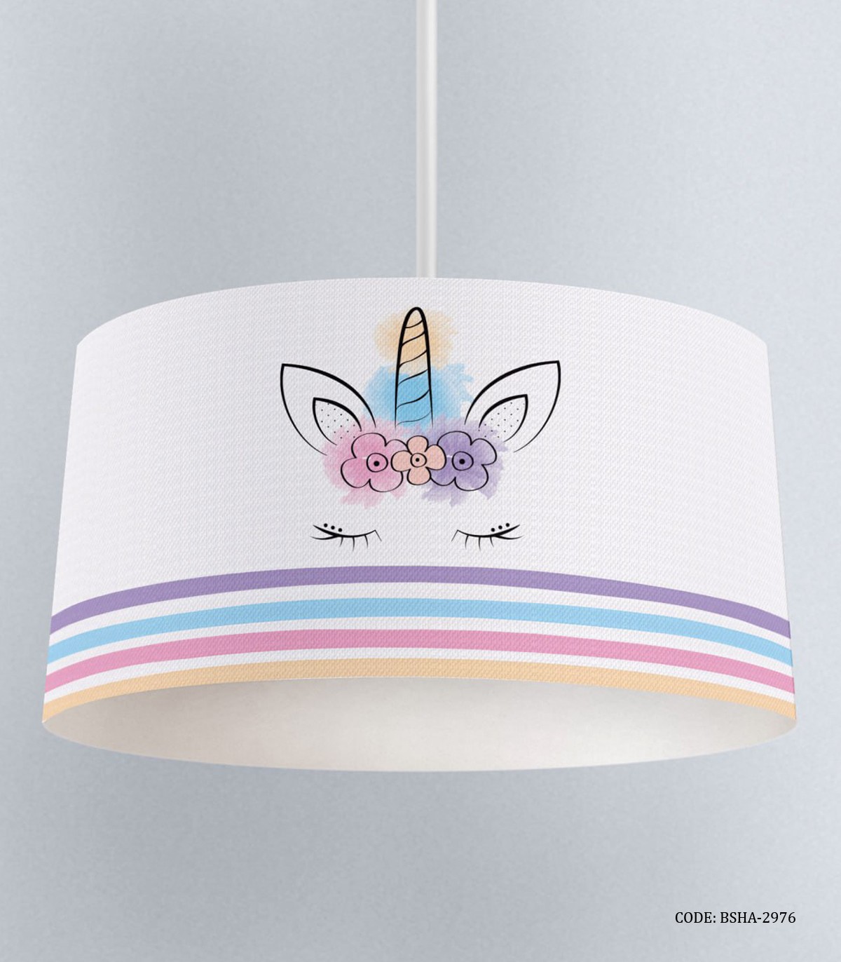 لوستر اتاق کودک دخترانه طرح فانتزی یونی کورنFancy Unicorn