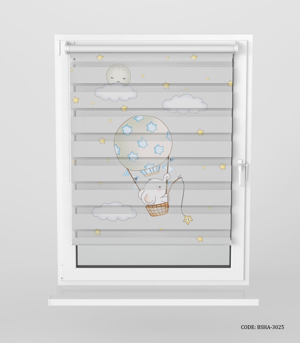 پرده زبرا اتاق کودک پسرانه طرح فیل مدل Pick Stars