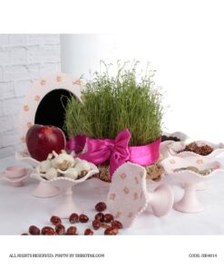 هفت سین طرح پروانه صورتی