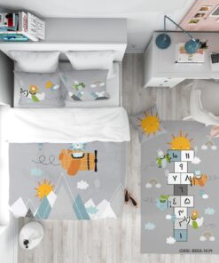 روتختی کودک پسرانه 4 تکه پسرانه طرح شیر و خرس مدل Airplane