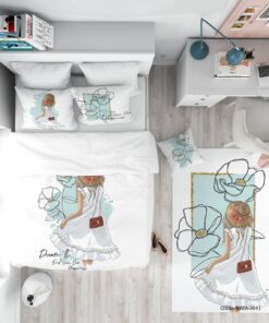 روتختی کودک 4 تکه دخترانه طرح دختر مدل Island Girl