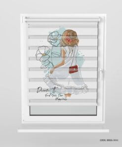 پرده زبرا اتاق کودک دخترانه طرح دختر مدل Island Girl