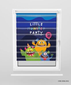 پرده زبرا اتاق کودک پسرانه طرح کارتون هیولا مدل MONSTER