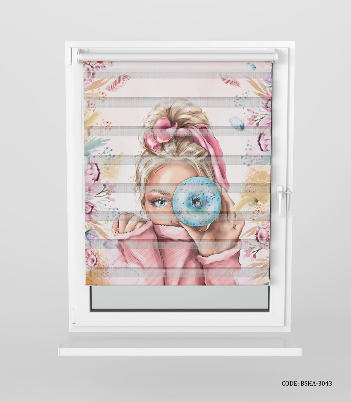 پرده زبرا اتاق دختر نوجوان طرح دختر مدل Girl Power