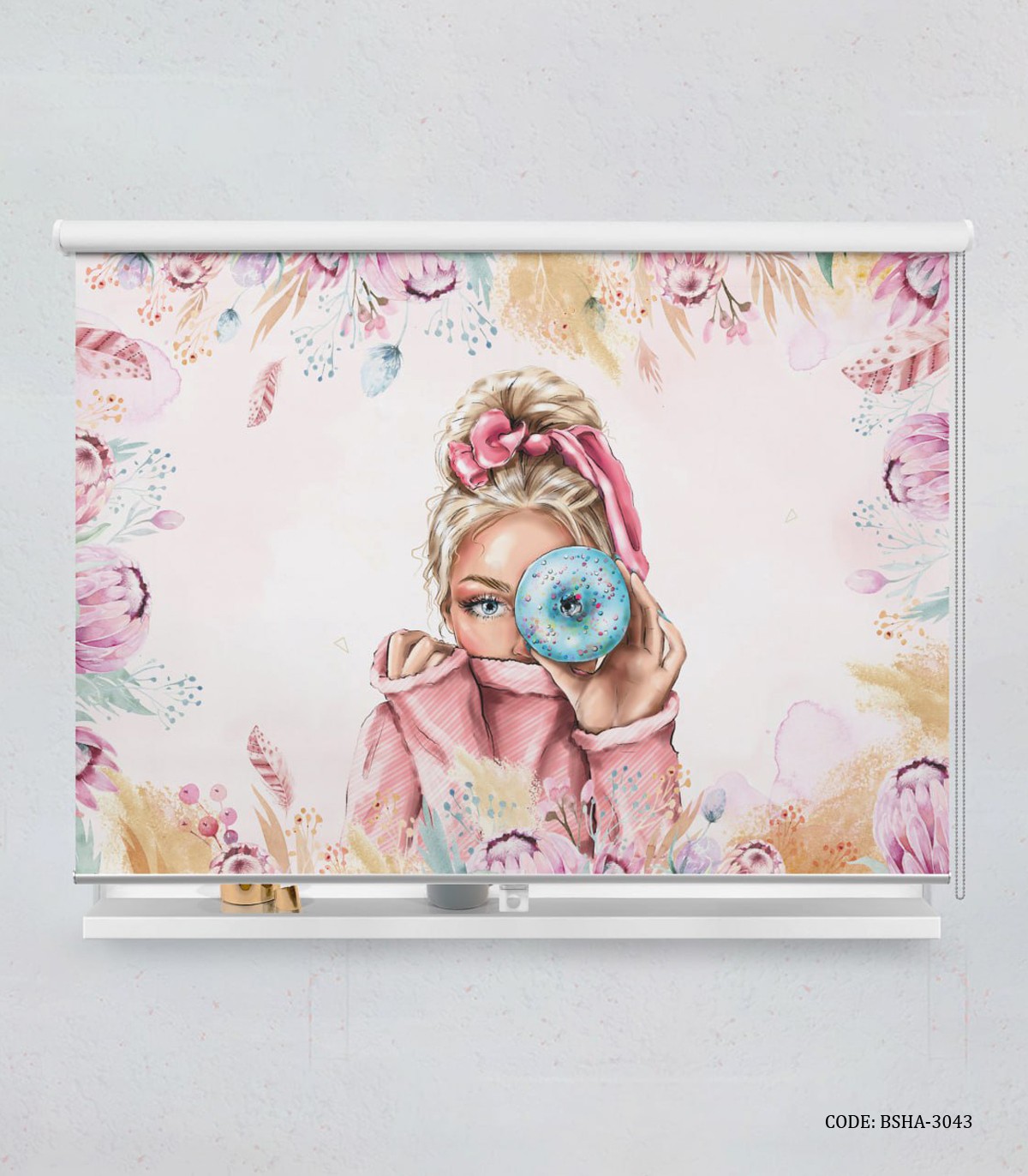 پرده شید اتاق دختر نوجوان طرح دختر مدل Girl Power