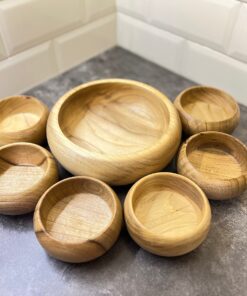 ست کاسه چوبی هفت تکه پیخک مدل 140