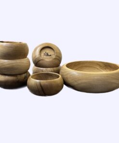 ست کاسه چوبی هفت تکه پیخک مدل 140