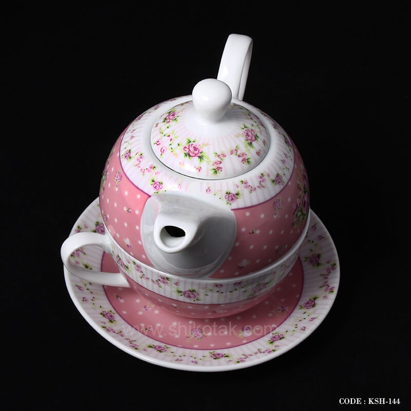 ست چای خوری یک نفره آنجل صورتی