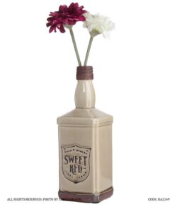 گلدان سرامیکی مدل بطری گلودار