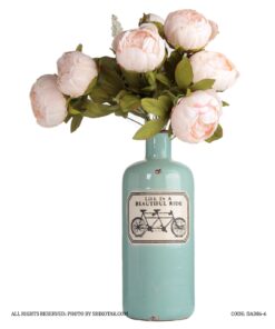 گلدان سرامیکی بزرگ آبی