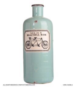 گلدان سرامیکی بزرگ آبی