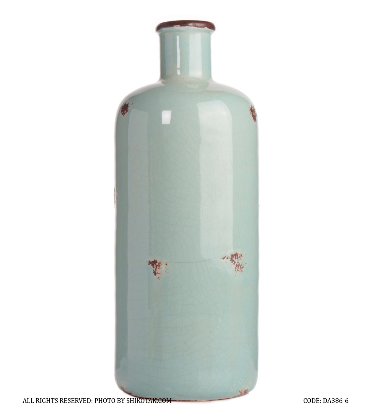 گلدان سرامیکی بزرگ آبی