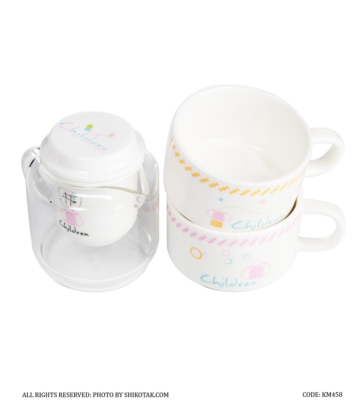 لیوان دمنوش ساز دو نفره طرح شکلات