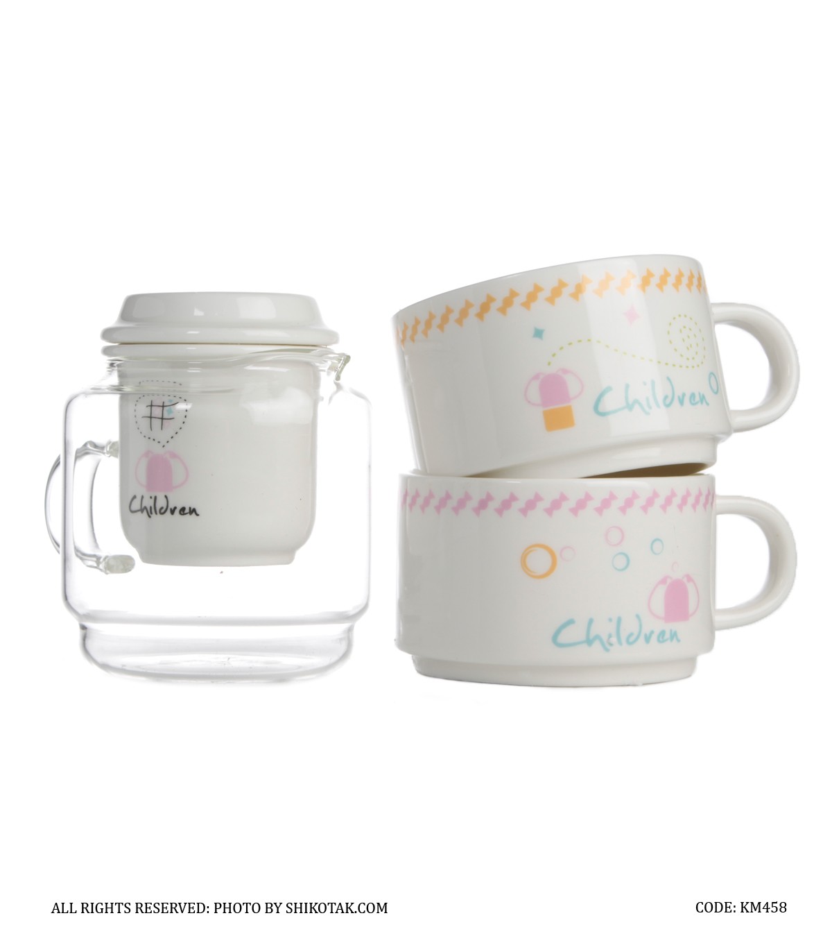 لیوان دمنوش ساز دو نفره طرح شکلات