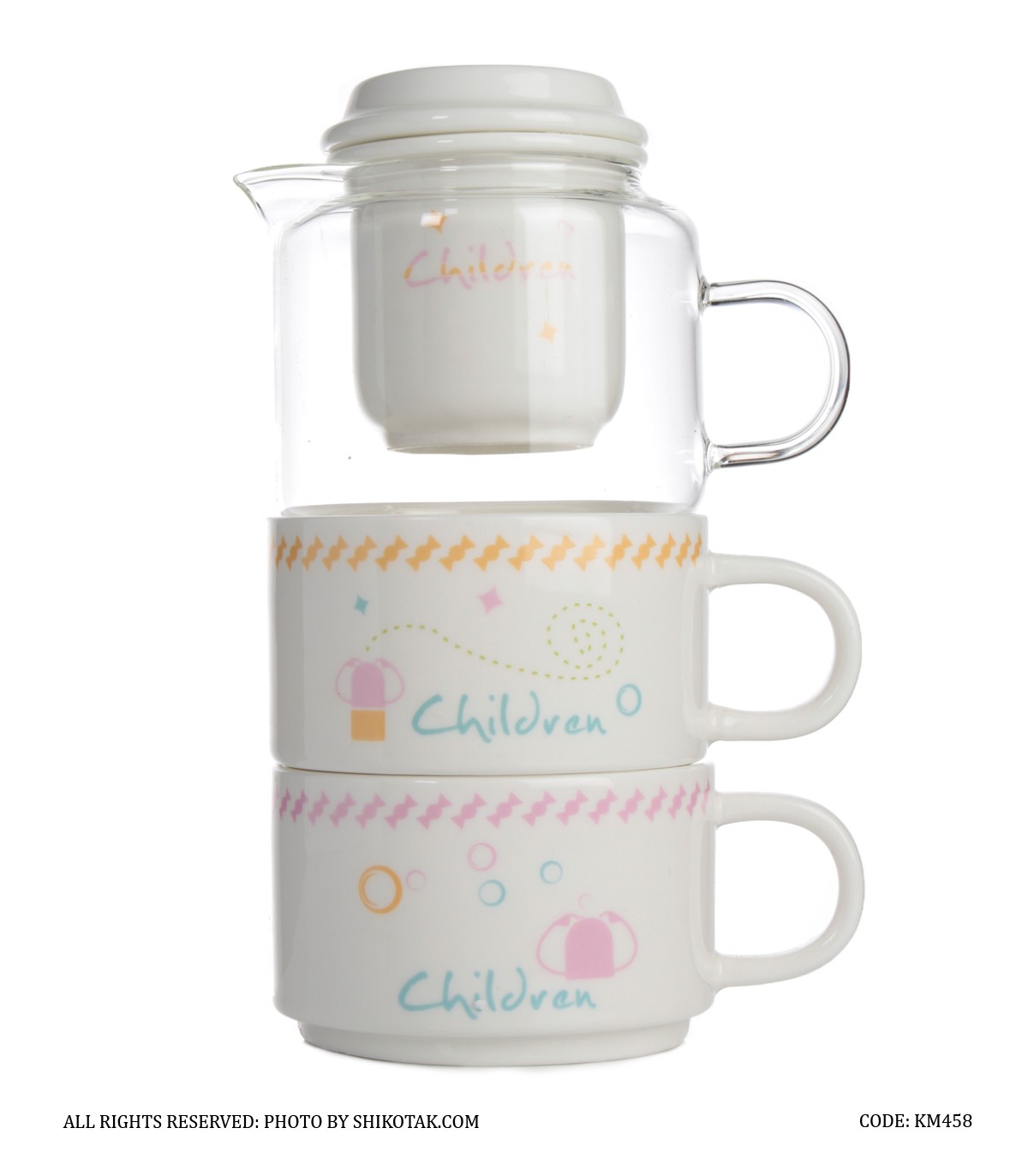 لیوان دمنوش ساز دو نفره طرح شکلات