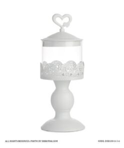 کندی باکس پایه بلند سفید مدل در قلبی