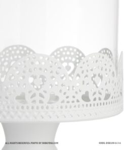 کندی باکس پایه بلند سفید مدل در قلبی