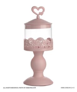 کندی باکس پایه بلند صورتی مدل در قلبی