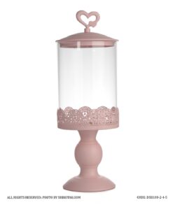 کندی باکس پایه بلند صورتی مدل در قلبی