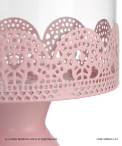 کندی باکس پایه بلند صورتی مدل در قلبی