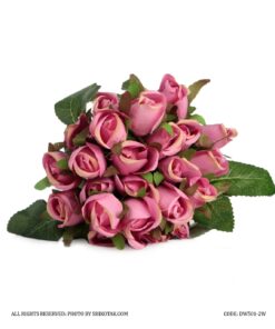 دسته گل مصنوعی غنچه رز صورتی