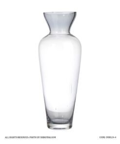 گلدان شیشه ای دودی رومیزی مدل ایکیا