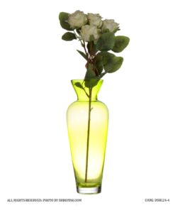 گلدان شیشه ای بدون پایه مدل سبز فسفری