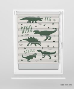 پرده زبرا اتاق کودک پسرانه طرح دایناسور مدل Happy Dino