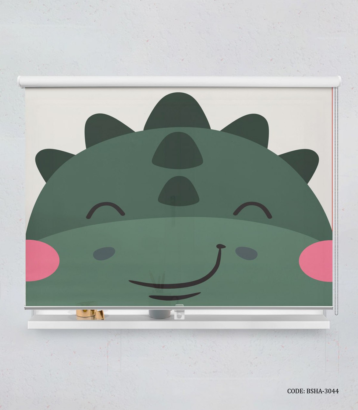 پرده شید اتاق کودک پسرانه طرح دایناسور مدل Happy Dino