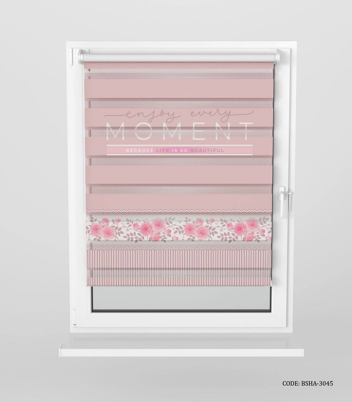 پرده زبرا اتاق نوجوان دخترانه طرح ساده گلدار مدل MOMENT