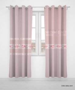 پرده پانچی دو تکه اتاق دخترانه طرح ساده گلدار مدل MOMENT