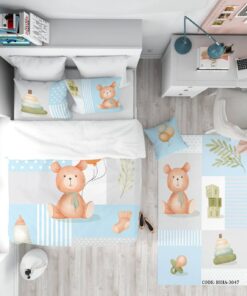 روتختی کودک پسرانه 4 تکه طرح عروسک خرس مدل Toys