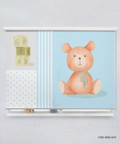 پرده شید اتاق کودک پسرانه طرح عروسک خرس مدل Toys
