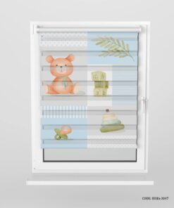 پرده زبرا اتاق کودک پسرانه طرح عروسک خرس مدل Toys