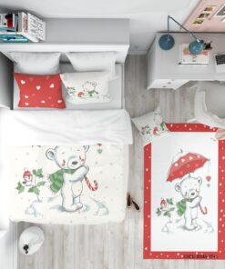 روتختی کودک پسرانه 4 تکه طرح خرس سفید مدل White Bear