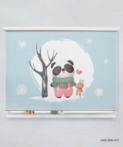پرده شید اتاق کودک پسرانه طرح پاندا مدل Sweet Panda