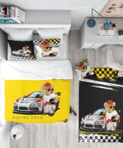 روتختی کودک پسرانه طرح تدی و ماشین مسابقه مدل Racing Crew