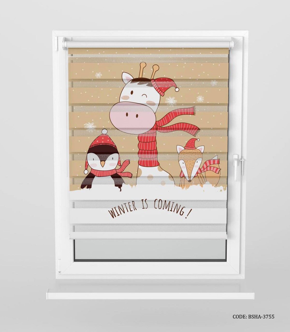 پرده زبرا اتاق کودک پسرانه طرح زرافه مدل Winter