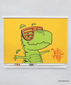 پرده شید اتاق کودک پسرانه طرح دایناسور مدل ROAR