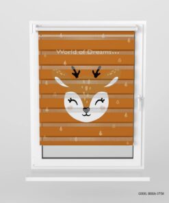 پرده زبرا اتاق کودک دخترانه و پسرانه طرح گوزن مدل WinterWorld Of Dreams