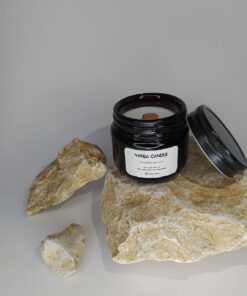 شمع جار قهوه ای وانیا مدل Hi